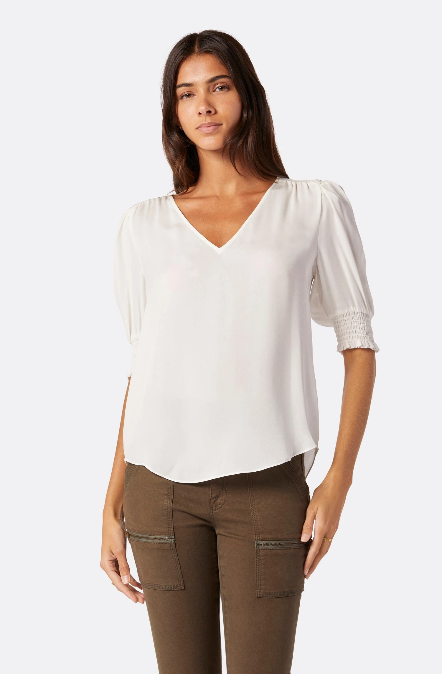 Joie Karemele Short Sleeve Silk Top 2 Joie Karemele Short Sleeve Silk Top - Image 2