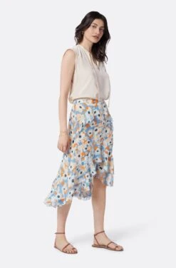 Joie Brigida Midi Silk Skirt -Joie Fashion Outlet Store 22 1 008893 SK00696 PRSNBLMLT Brigid 3