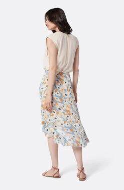 Joie Brigida Midi Silk Skirt -Joie Fashion Outlet Store 22 1 008893 SK00696 PRSNBLMLT Brigid 4