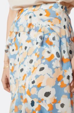 Joie Brigida Midi Silk Skirt -Joie Fashion Outlet Store 22 1 008893 SK00696 PRSNBLMLT Brigid 5