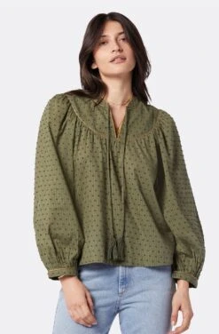 Joie Keena Long Sleeve Cotton Top