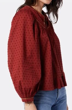 Joie Keena Long Sleeve Cotton Top -Joie Fashion Outlet Store 22 2 008959 TP562 RUSSETBROWN KEENA 2