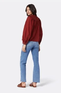 Joie Keena Long Sleeve Cotton Top -Joie Fashion Outlet Store 22 2 008959 TP562 RUSSETBROWN KEENA 3