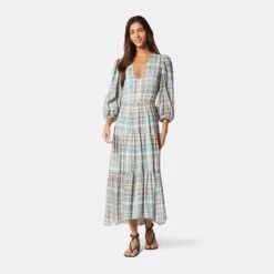 Joie Tobey Maxi Cotton Dress -Joie Fashion Outlet Store 22 2 009041 DR02783C ADRIATICBLUEMULTI TOBEY DPA1