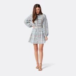 Joie Charmese Mini Cotton Dress 13 Joie Charmese Mini Cotton Dress -Joie Fashion Outlet Store 22 2 009041 DR03264C ADRIATICBLUEMULTI CHARMESSESHORTDRESS DPA1