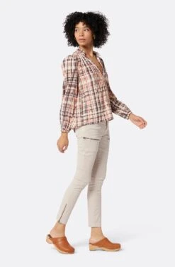 Joie Jindrah Long Sleeve Cotton Top -Joie Fashion Outlet Store 22 2 009041 TP03809 ESPRESSOMULTI jindrah 4