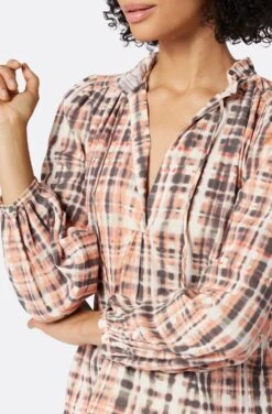 Joie Jindrah Long Sleeve Cotton Top -Joie Fashion Outlet Store 22 2 009041 TP03809 ESPRESSOMULTI jindrah 6