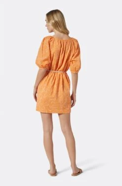 Joie Tillman Mini Cotton Dress -Joie Fashion Outlet Store 22 2 009045 DR03388 MUSKMELONPORCELAIN TILLMAN 4
