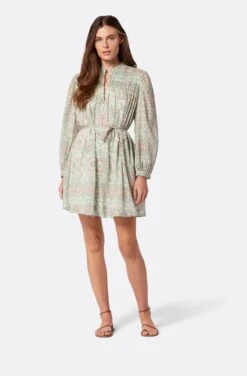 Joie Challensia Mini Cotton Dress -Joie Fashion Outlet Store 22 2 009231 DR03306 SHALEGREENMULTI CHALLENSIA 1