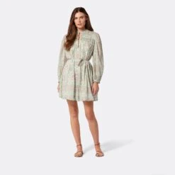 Joie Challensia Mini Cotton Dress -Joie Fashion Outlet Store 22 2 009231 DR03306 SHALEGREENMULTI CHALLENSIA DPA1