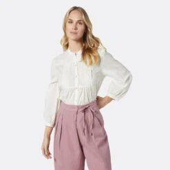 Joie Vesta Long Sleeve Cotton Top -Joie Fashion Outlet Store 22 2 889 TP05171 PORCELAIN JURI DPA2