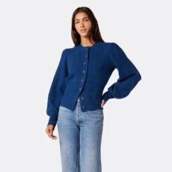 Joie Damien Wool Cardigan -Joie Fashion Outlet Store 22 3 002827 SW02239 ESTATEBLUE DAMIEN DPA2