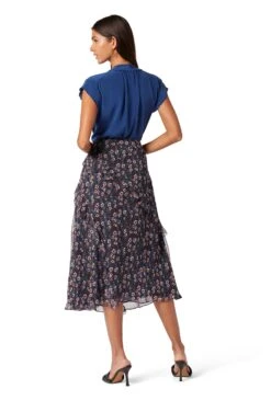 Joie Caillie Midi Silk Skirt -Joie Fashion Outlet Store 22 3 009127 SK00998 CAVIARMULTI CAILLIE 5