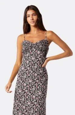 Joie Dauphine Midi Cotton Dress -Joie Fashion Outlet Store 22 3 009161 DR03524I CAVIARMULTI DAUPHINE 2