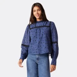 Joie Duras Long Sleeve Cotton Top 13 Joie Duras Long Sleeve Cotton Top -Joie Fashion Outlet Store 22 3 009162 TP05391 BIJOUBLUEMULTI DURAS DPA2