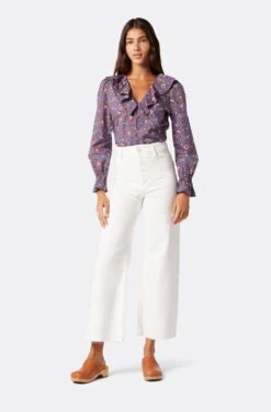 Joie Mazet Long Sleeve Cotton Top -Joie Fashion Outlet Store 22 3 009179 TP05341 BIJOUBLUEMULTI MAZET 1