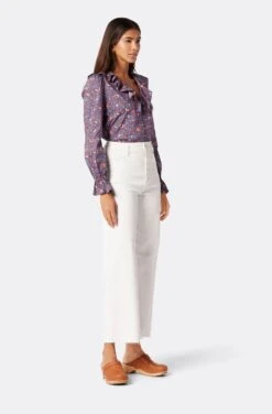 Joie Mazet Long Sleeve Cotton Top -Joie Fashion Outlet Store 22 3 009179 TP05341 BIJOUBLUEMULTI MAZET 4