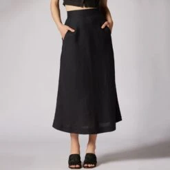 Joie Aryanna Midi Linen Skirt -Joie Fashion Outlet Store B0057F889 CAV 4 DPA