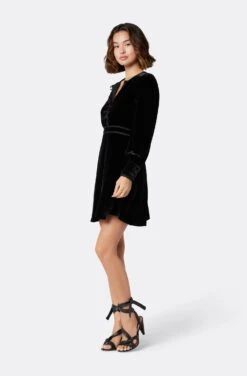 Joie Renata Velvet Mini Dress -Joie Fashion Outlet Store D0005F07636 CAV 3