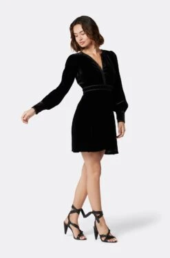 Joie Renata Velvet Mini Dress -Joie Fashion Outlet Store D0005F07636 CAV 4