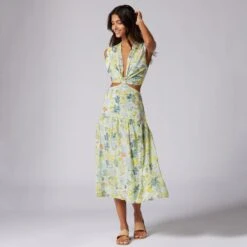 Joie Maeve Midi Silk Dress -Joie Fashion Outlet Store D0024BA0007 CLNM 1 DPA