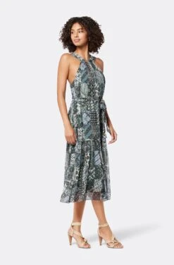 Joie Freya Midi Silk Dress -Joie Fashion Outlet Store D0025A9361 DKGL 3