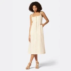 Joie Francesca Midi Linen Dress -Joie Fashion Outlet Store D0046A9372 INTM 1 DPA