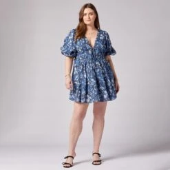 Joie Lucia Mini Cotton Dress -Joie Fashion Outlet Store D0066XA9370 NVBM 1 DPA 98c42da1 c1c8 4603 811d 7e6c910c042a