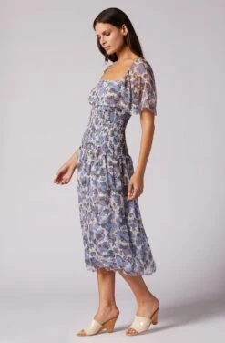 Joie Gillian Midi Silk Dress -Joie Fashion Outlet Store D0081A0010 EMRM 3