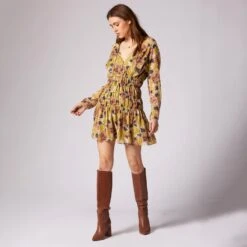 Joie Aminah Mini Silk Dress -Joie Fashion Outlet Store D0122A0053 EOML 1 DPA