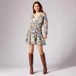 Joie Aminah Mini Silk Dress -Joie Fashion Outlet Store D0122A0053 TFTM 1 DPA