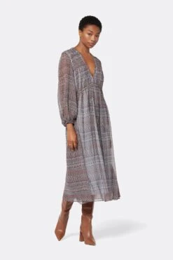 Joie Alquina Midi Silk Dress -Joie Fashion Outlet Store D3275A09300 ASCM 3