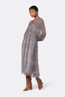 Joie Alquina Midi Silk Dress -Joie Fashion Outlet Store D3275A09300 ASCM 4