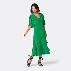 Joie Ambroise Midi Silk Dress -Joie Fashion Outlet Store D3549F7881S JLYG 1 DAP