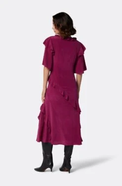 Joie Ambroise Midi Silk Dress -Joie Fashion Outlet Store D3549F7881S PUPO 5