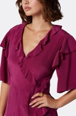 Joie Ambroise Midi Silk Dress -Joie Fashion Outlet Store D3549F7881S PUPO 6