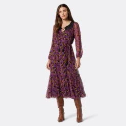 Joie Arioste Midi Silk Dress -Joie Fashion Outlet Store DR035069129 PLXM 1 DPA
