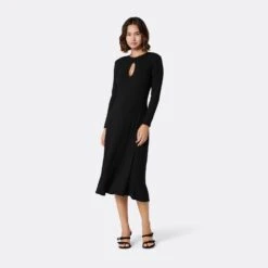 Joie Ribera Midi Dress -Joie Fashion Outlet Store DR035389142 CAV 1 DPA