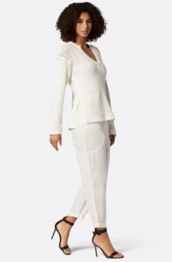 Joie Lyra V-Neck Crochet Cotton Sweater -Joie Fashion Outlet Store K0066Y7373 PRCL 3