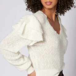 Joie Inez V-Neck Sweater -Joie Fashion Outlet Store K0090Y9218 WTWH 4 DPA