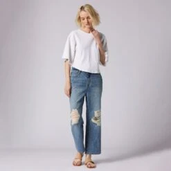 Joie Evie Relaxed Cropped Jean -Joie Fashion Outlet Store N0055D13200 SLVW 1 DPA