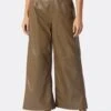 Joie Porter Wide Cropped Leather Pant