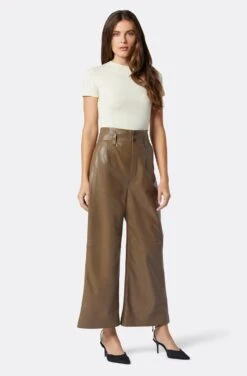 Joie Porter Wide Cropped Leather Pant 10 Joie Porter Wide Cropped Leather Pant -Joie Fashion Outlet Store PT02264C3178 STOG 3