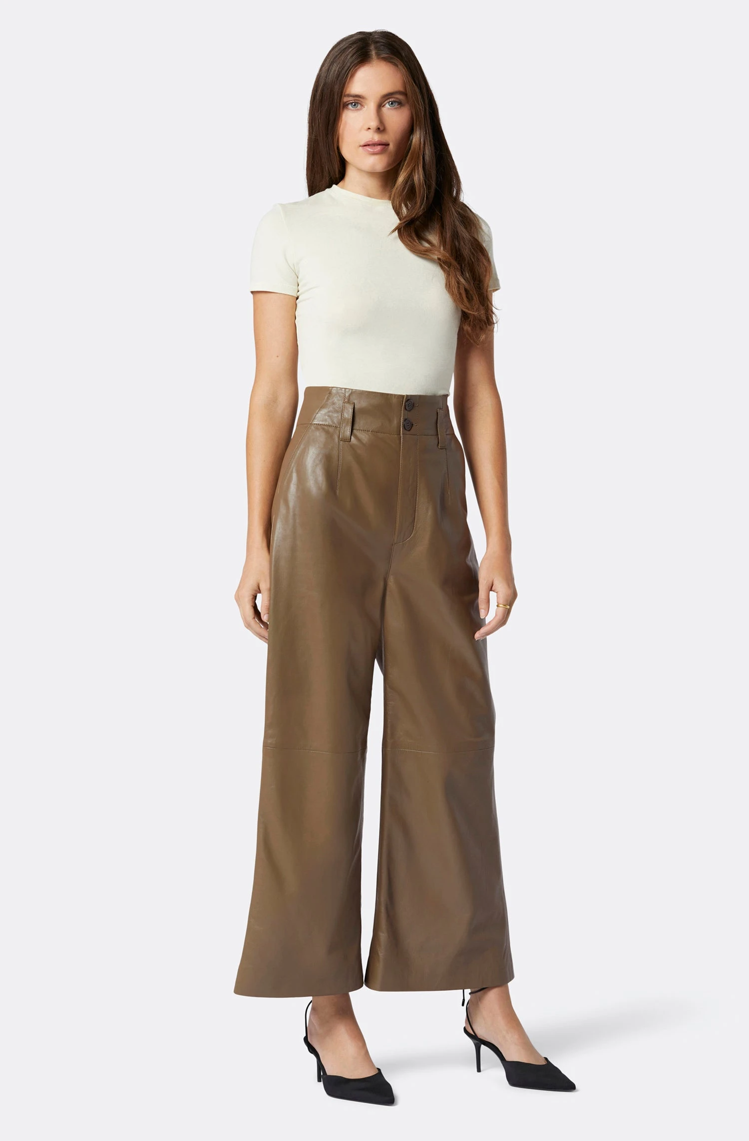 Joie Porter Wide Cropped Leather Pant 4 Joie Porter Wide Cropped Leather Pant - Image 4