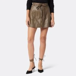Joie Tolain Leather Skirt -Joie Fashion Outlet Store SK009863178 STOG 2 DPA