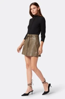 Joie Tolain Leather Skirt -Joie Fashion Outlet Store SK009863178 STOG 4