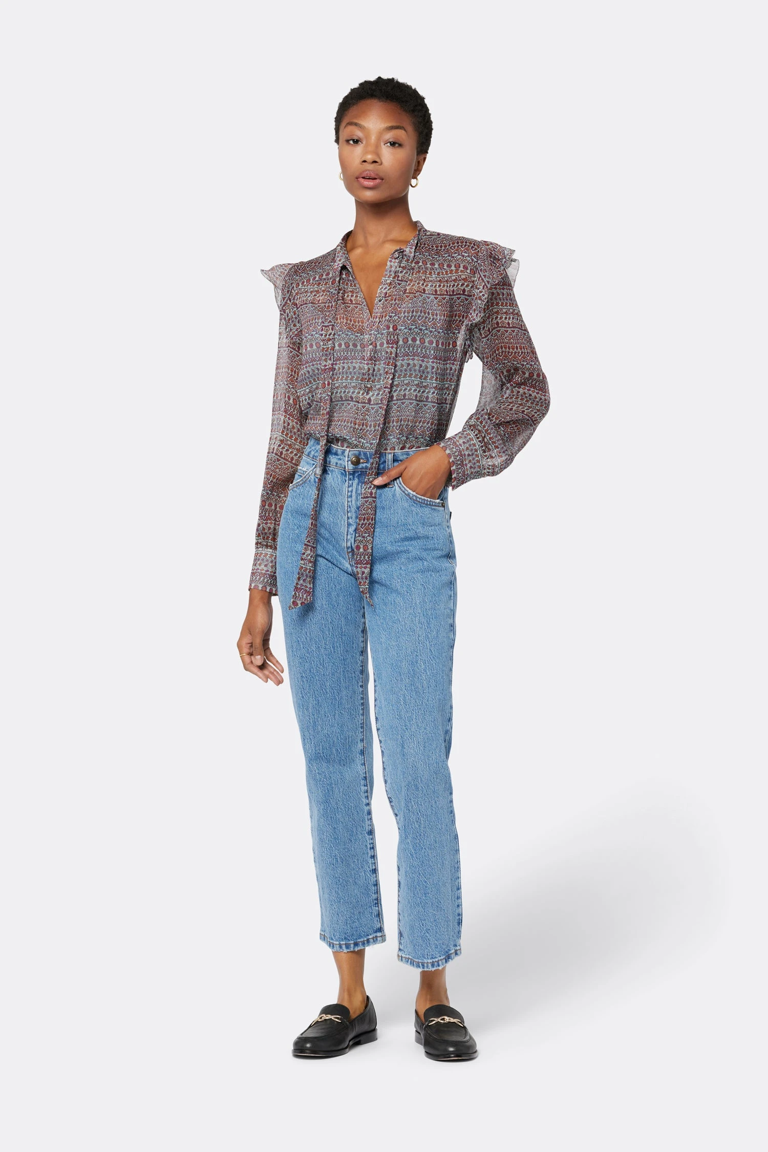 Joie Eloise Long Sleeve Silk Top 2 Joie Eloise Long Sleeve Silk Top - Image 2