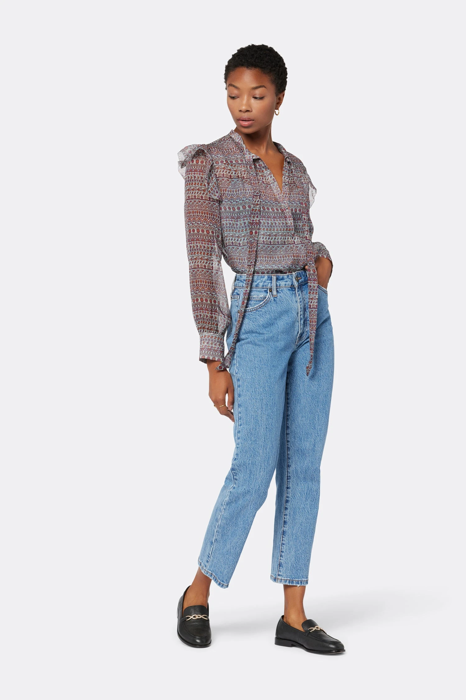 Joie Eloise Long Sleeve Silk Top 4 Joie Eloise Long Sleeve Silk Top - Image 4