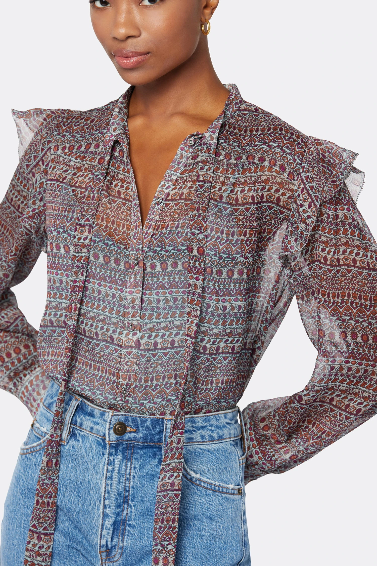 Joie Eloise Long Sleeve Silk Top 3 Joie Eloise Long Sleeve Silk Top - Image 3