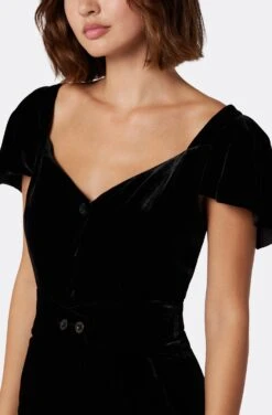 Joie Juniper Velvet Short Sleeve Top -Joie Fashion Outlet Store T0008F07636 CAV 6